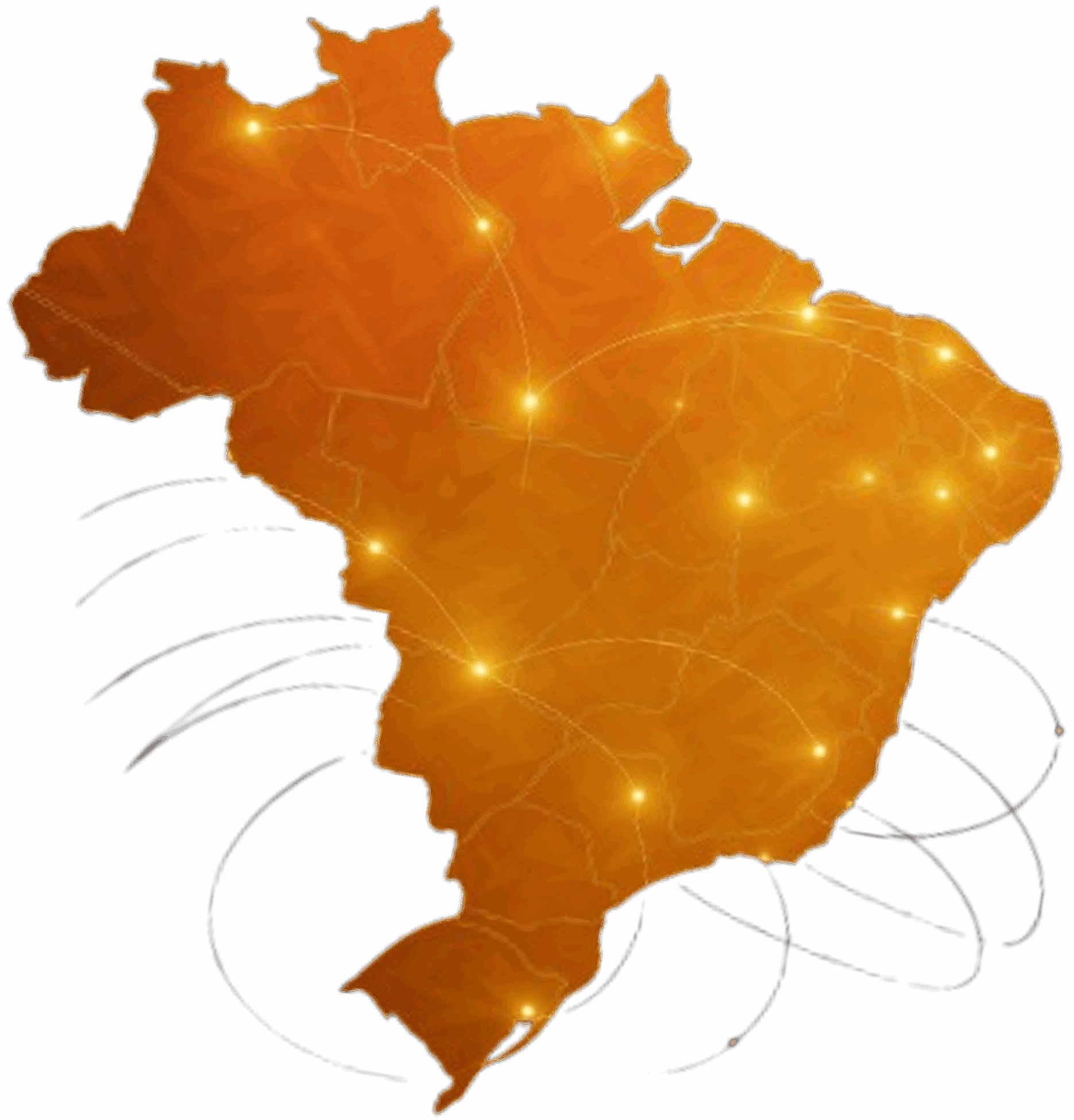 Mapa do Brasil laranja